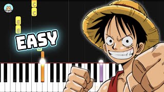 One Piece OP - 'We Are!' - EASY Piano Tutorial & Sheet Music