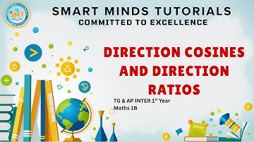 Maths 1B – Direction cosines and direction ratios PART 1 #inter1styear #maths1b  #education