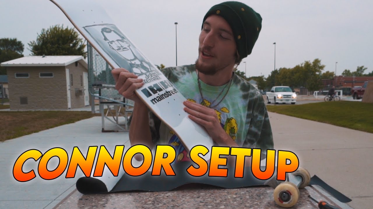 Connor sets up a new skateboard!