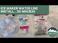 How to install water line on a refrigerator