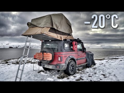 Coldest Rooftop Camping Of My Life At -20°C With Mahindra THAR Tso Moriri Ladakh EP9