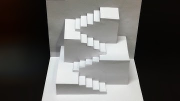 How to make Staircase Pop Up Card step by step || Kirigami Tutorial Amazing 3D Paper Design