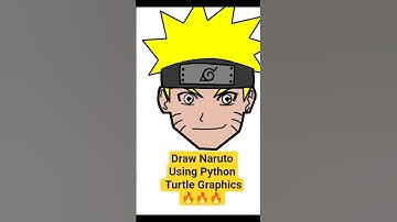 Draw Naruto Using Python Turtle Graphics🔥🔥#anime #itachi #python Programming #shorts #naruto #trend