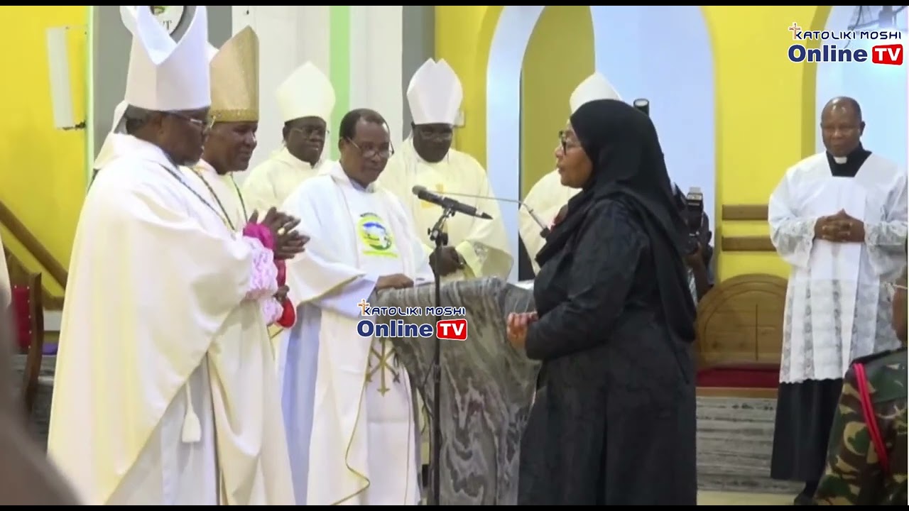 RAIS SAMIA,ASKOFU PISA, ASKOFU RUAICH NA PADRE KITIMA USO KWA USO KUMUAGA MWADHAMA KADINALI PENGO