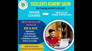 GATE,TRB,NEXT BATCH Best Coaching for EEE&ECE