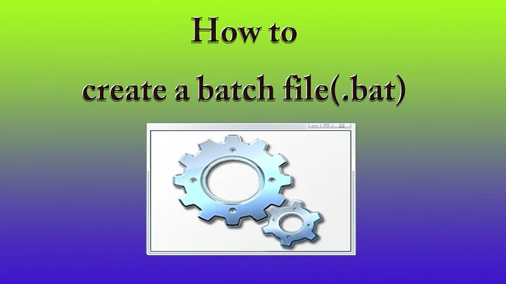 How to create a Batch file in windows 7