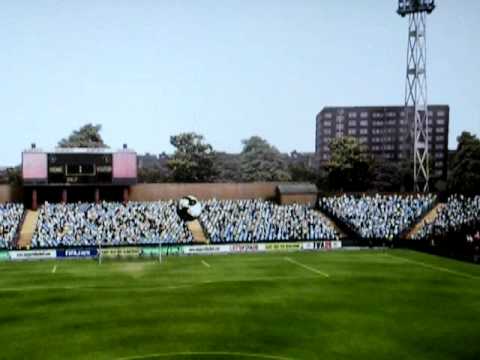 Alex Brosque scoring from his own half for Sydney FC after the opposing goalie came up for a late corner on FIFA 09 for PS3