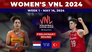 Women's Volleyball Nations League VNL 2024 week1 Schedule | Netherlands vs Türkiye | Brazil vs Korea