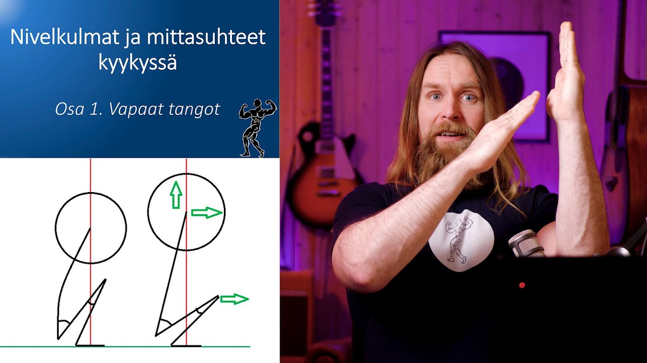Nivelkulmat ja mittasuhteet kyykyissä – Vapaat tangot