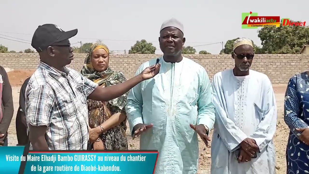 le Maire Bambo GUIRASSY en visite au chantier du nouveau garage de Diaobé