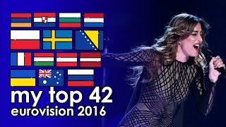 my top 42 • eurovision 2016 | with ratings