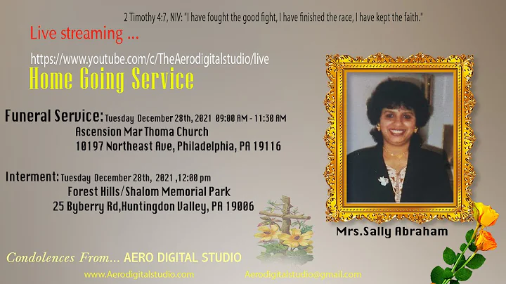 Funeral Sevice Mrs. Sally Abraham