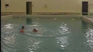 Caleb Jumping Off the Diving Board at Swimming Lessons