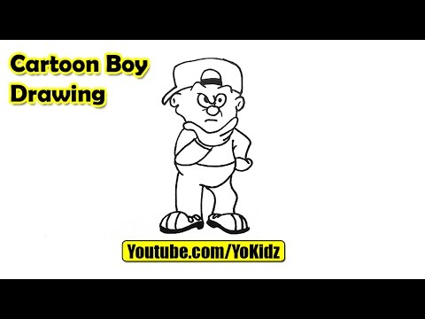 How to draw a Cartoon Boy body and face