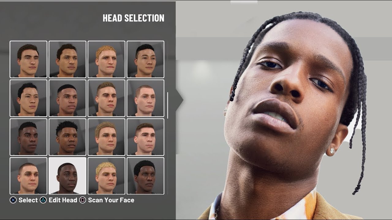 *NEW* ASAP ROCKY FACE CREATION TUTORIAL UPDATED NBA 2K20 - YouTube