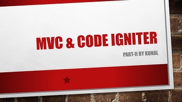 MVC & CodeIgniter Part II