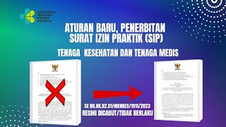 Aturan Baru Penerbitan Surat Izin Praktik (SIP) Bagi Tenaga Kesehatan dan Tenaga Medis