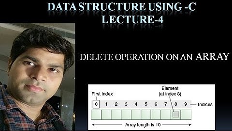 DS LECTURE 4-DELETE OPERATION ON AN ARRAY(DELETE ELEMENT FROM A SPECIFIC POSITION IN AN ARRAY)