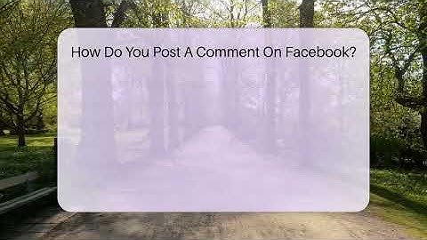 How Do You Post A Comment On Facebook? - Everyday-Networking