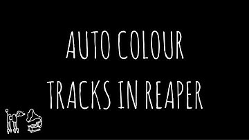 Auto Colour tracks (SWS extension) in #Reaper