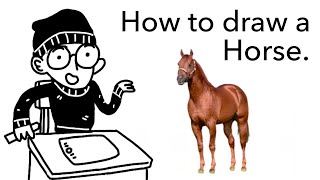 How to draw a horse