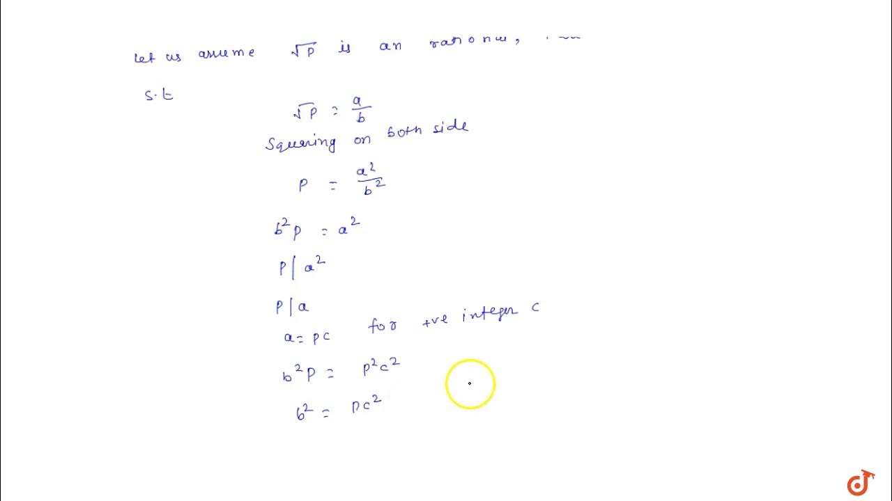 "Prove that for any prime positive integer `p ,sqrt(p)`is an irrational