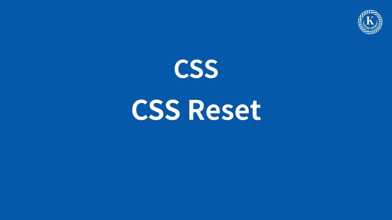 css reset - YouTube