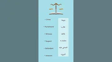 مفردات و كلمات القانون و المحكمة في اللغة الإنجليزية مترجمة مع النطق باللغة الانجليزية الأمريكية 