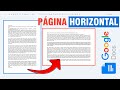 Cómo Poner en Horizontal una Página en Google Docs Fácil y Rápido