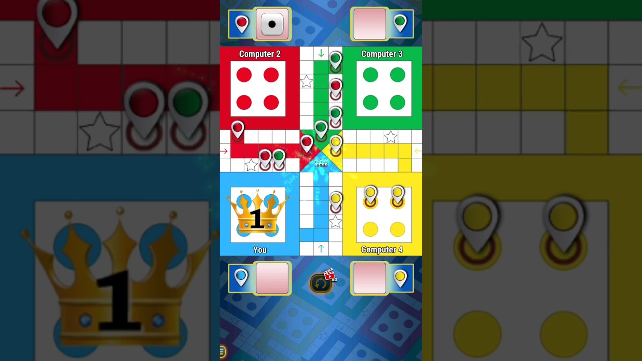 Ludo game in 4 players | ludo king Match 199 Win Part 1 