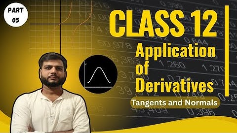 Class 12 | Tangents and Normals Explained with examples | CBSE ICSE State Board 