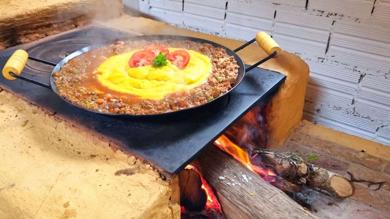 INCRÍVEL😱 FÁCIL E DELICIOSO||RECEITA PREFERIDA FEITA NO DISCO DE ARADO E NO FOGÃO A LENHA