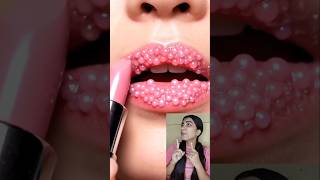 Viral Pink Bubble Lipstick Hack🫧💄| AI Pink Lipstick💋😱| Does It Work?🧐 #trending #hack #lipstick #new