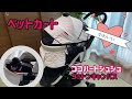 ペットカート、ココハートシュシュ。可愛いコットンキャンバス♡娘達からのプレゼント^ ^【トイプードルらむちゃん】