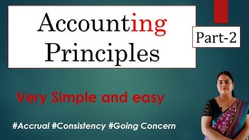 Types of Accounting principles | Going Concern Concept | Accrual Concept | Consistency Concept