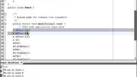 Dynamic Method dispatch in java in hindi and english language.