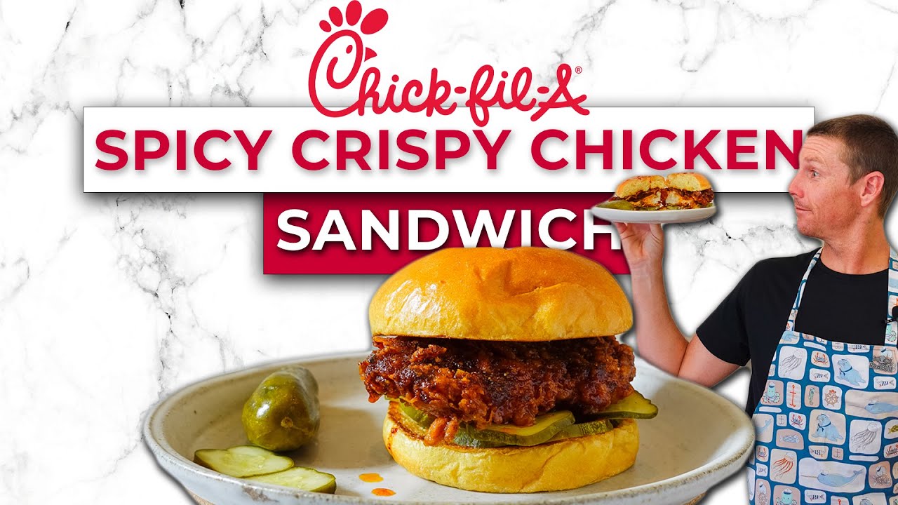 EASY CHICKFILA SPICY CRISPY CHICKEN SANDWICH AT HOME KITCHEN