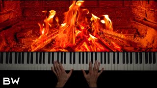 Ambient Christmas Piano Songs With Crackling Fireplace [30 Min]