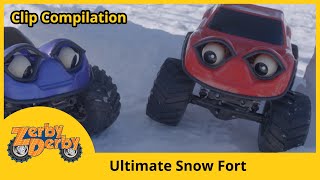 Zerby Derby || ULTIMATE SNOW FORT |❄| New Episodes | Zerby Derby Special | Kids Cars