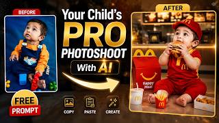 FREE AI Prompt 😱 | Turn Your Child's Photo into a Professional Photoshoot in Seconds
