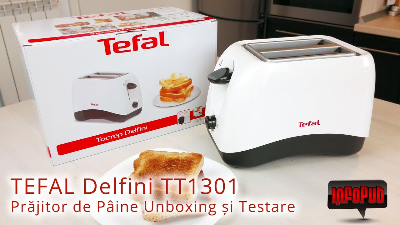 Unboxing and testing the TEFAL Delfini TT1301 Toaster - YouTube
