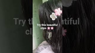 try this beautiful clips 🌸 mashkara #crochet #ytshorts #diy #handmade #flowers