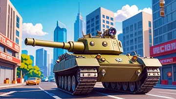 Blender with Stable Diffusion XL - Cartoon tank