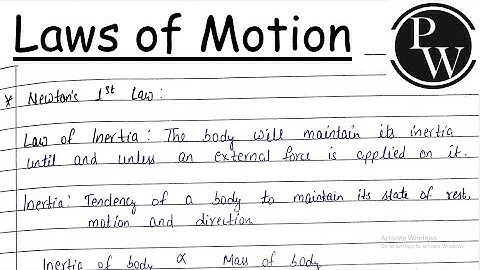 Laws of Motion Class 11th Notes | Arjuna Batch Physics Wallah | @PhysicsWallah | PW