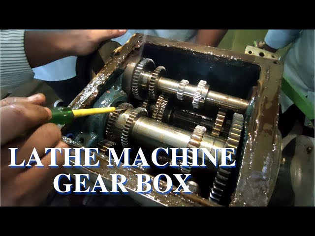 Lathe Machine Gear Box Working 