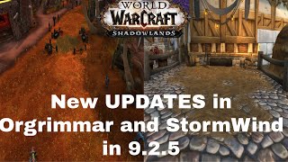 NEW Updates in Orgrimmar and Stormwind in Patch 9.2.5 PTR