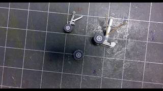 Finishing the Landing Gear on a Singapore A350-900 Model! (Small Pieces!)