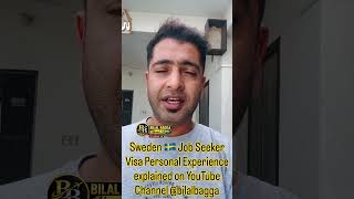 Sweden 🇸🇪 Job Seeker Visa Real Experience 😇💕 #viral #jobseeker #swedenvisa #youtubeshorts