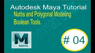 Maya Tutorial 04 Nurbs and Polygonal Modeling, Boolean Tools.