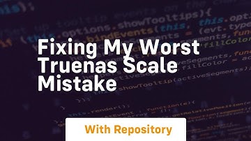 Fixing my worst truenas scale mistake